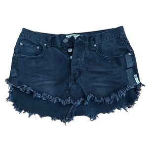 One x one teaspoon mini black denim skirt size 28